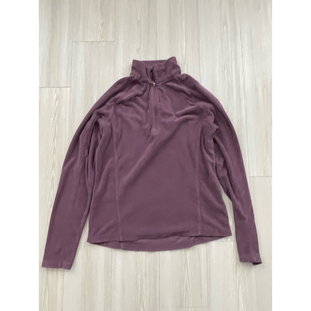 Alpine Design Women's Purple Pullover Quarter Zip Fleece Size M Autumn Layering